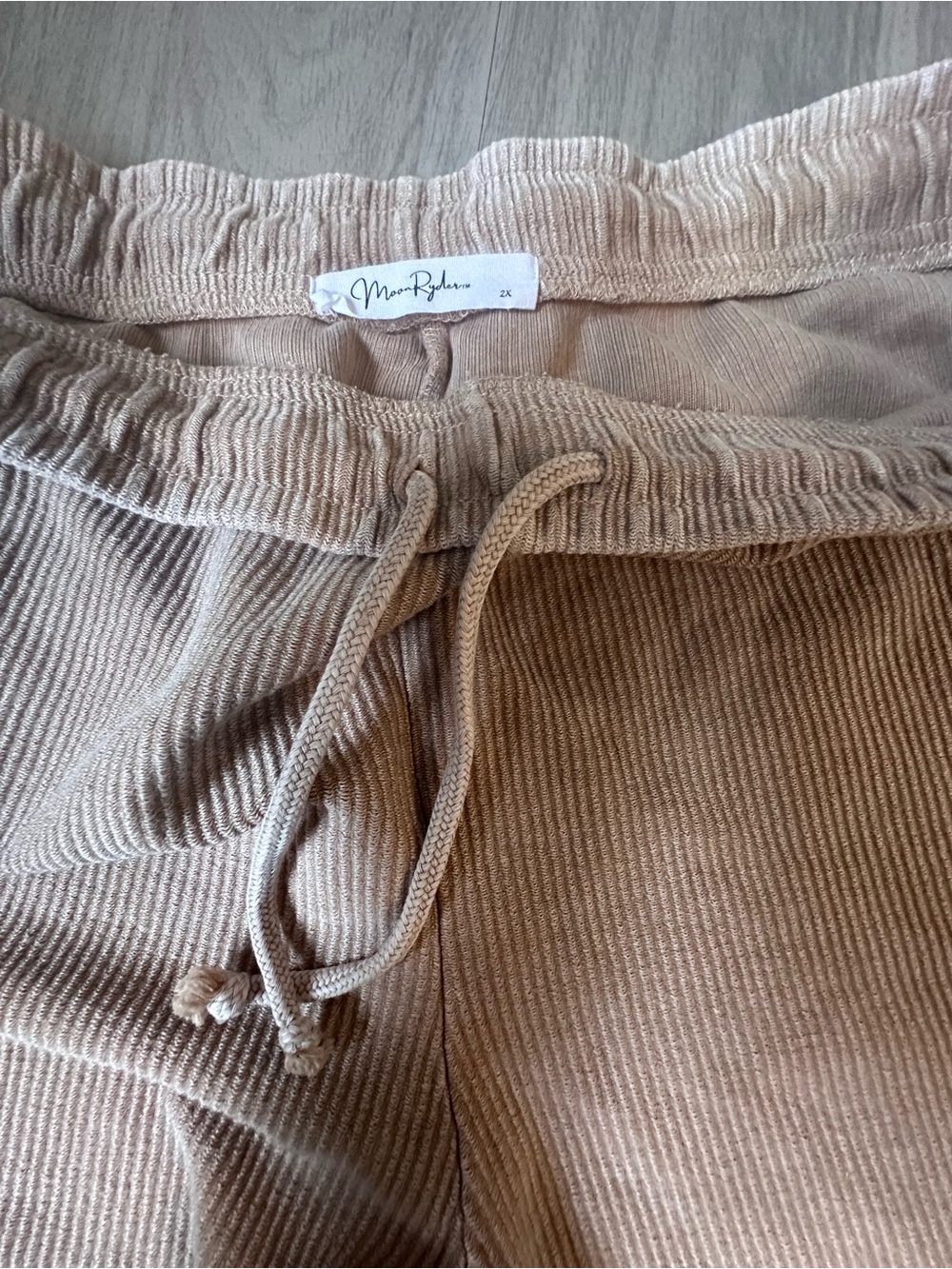 MOON RYDER corded joggers cargo pants in tan khaki sz 2XL - Picture 7 of 10